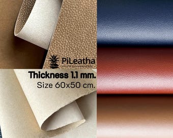 PiLeatha 1.1mm. 60x50cm Pineapple Leather Sustainable Vegan Nubuck Craft Fabric