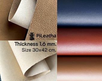 PiLeatha 1.6mm 30x42 cm. (A3) Pineapple Leather Plastic Free, Vegan Leather, Sustainable Material