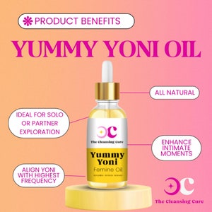 Yummy Yoni Oil Aceite femenino para la salud de la mujer Bienestar espiritual femenino Aceite de amor propio Exploración en solitario o en pareja Aceite de mujer