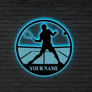 Custom Tennis LED Sign, Gift for Tennis, Tennis Player Sign, Tennis Enthusiast Sign, Tennis room decor, Tennis player gift, Led athlete sign