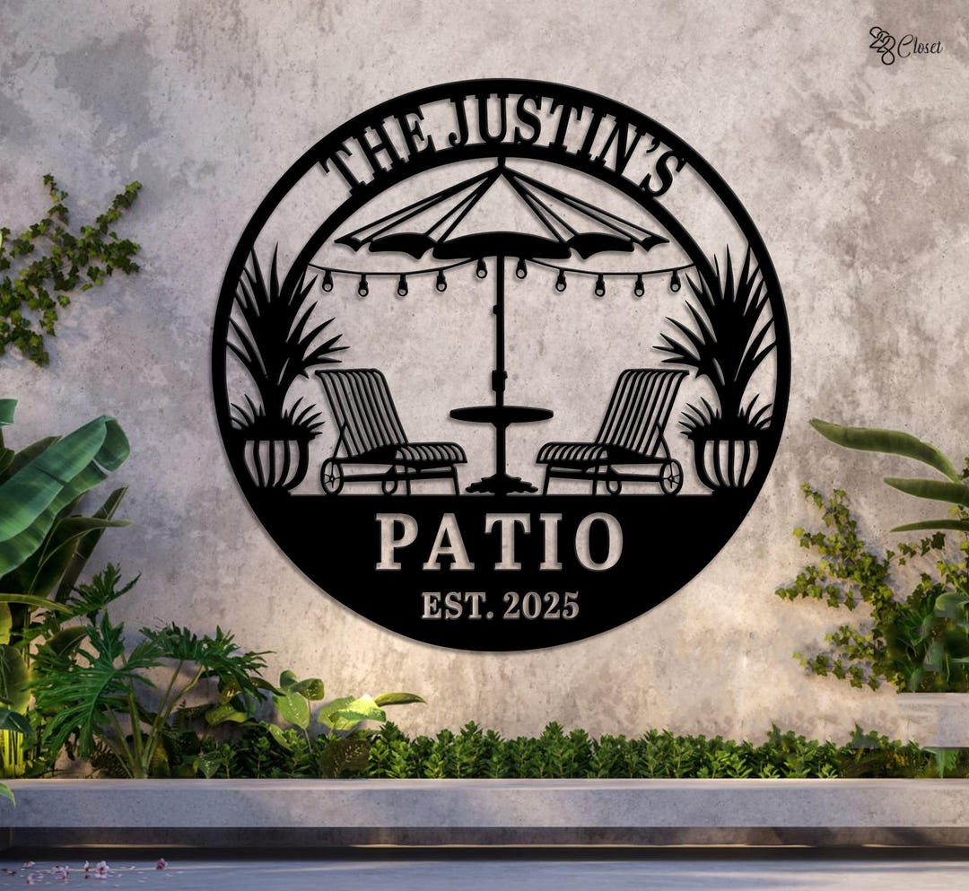 Personalized Patio Metal Sign Wall Art | Custom Outdoor Decor for Patio ...