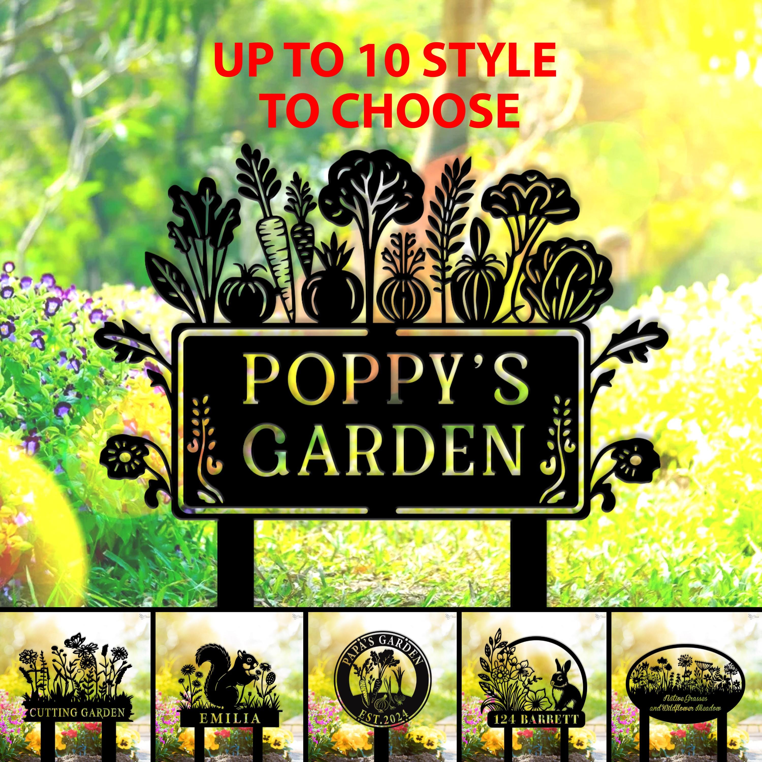 Custom Vegetable Garden Sign, Vegetable Garden Sign, Poppy's