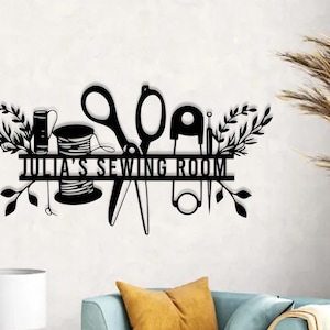 Plaque en métal personnalisée machine à coudre, plaque en métal à coudre personnalisée, plaque de quilting personnalisée, couture oeuvre d'art murale, décoration murale sur mesure, fête des mères