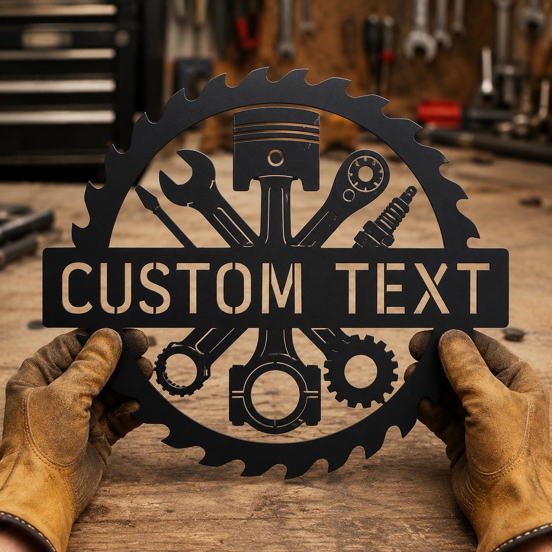 Custom Garage Metal Sign, Mechanic Shop Decor, Personalized Auto Repair ...