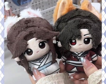 TGCF Fan Art Cotton Doll - 10cm Hua Cheng & Xie Lian Plush, Heaven Official's Blessing Cute Stuffed Toy, Danmei Gift