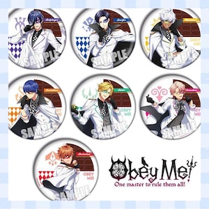Lyd mig! Ska vi dejta? Otome-spelmerchandise, laserholografiskt märke, nålknapp