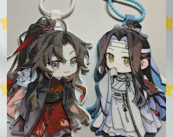 MDZS Felt Keychain, Wei Wuxian Lan Wangji Cute Non-Woven Fabric Charm, Grandmaster of Demonic Cultivation Bag Pendant