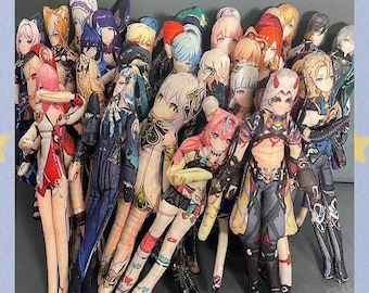 Genshin Impact Furina & Childe Plush | Posable Bendable Doll | Funny Meme Plushie | Articulated Stuffed Toy | Weirdcore Gift