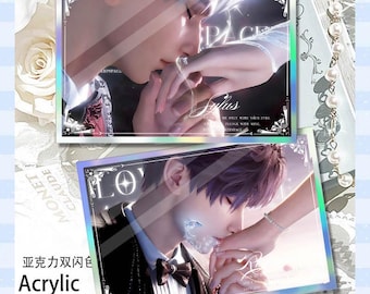 Love and Deepspace Wedding Shikishi | Holographic Acrylic Art | Xavier Sylus Rafayel Caleb Zayne