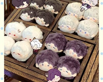 Love and Deep Space 5cm Dumpling Backpack Charm Plush Toy,サイラス カレブ・ザビエル ラファエル・ゼイン 恋与深空 Sylus Xavier Rafayel Zayne
