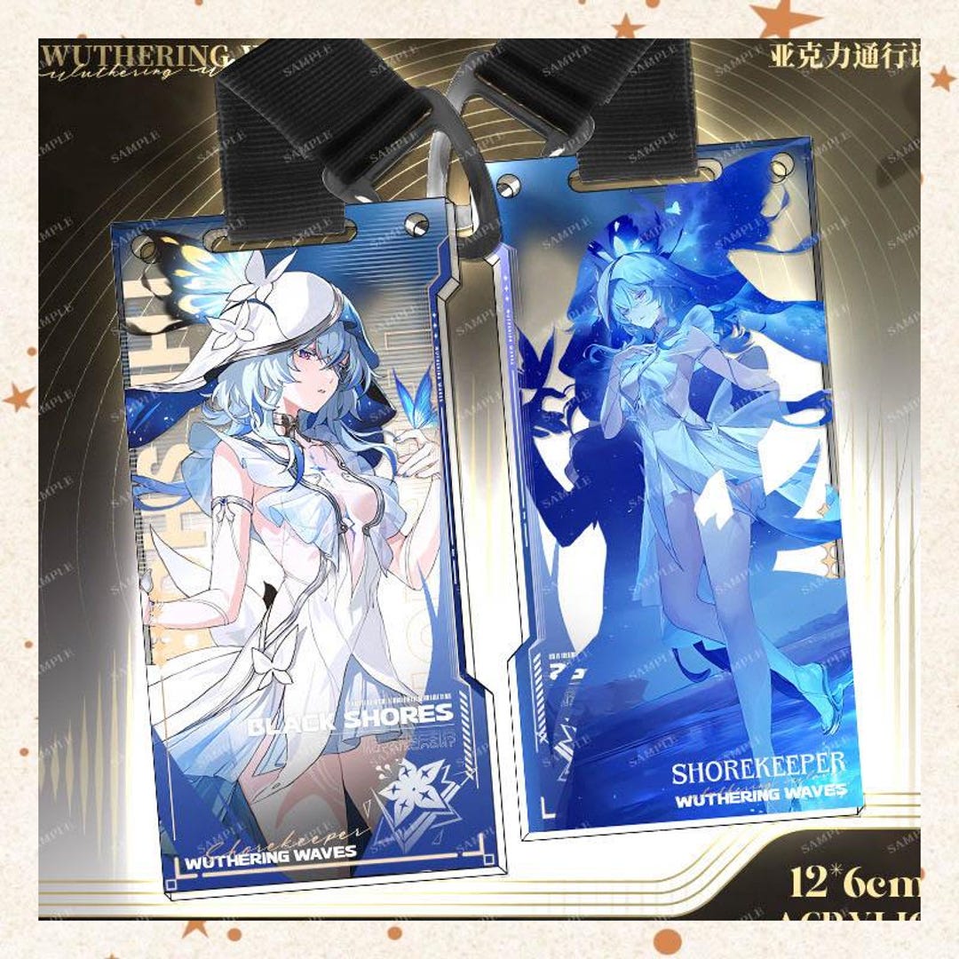 Shorekeeper Keychain Wuthering Waves Peripheral: the Shorekeeper Pass Charm, Jinhsi, Carte ...