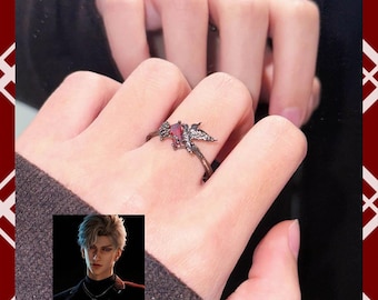 Sylus Love & Deep Space: Sylus Ring, Raven Ring, S925 Sterling Silver. Suitable for role-playing and anime/games.