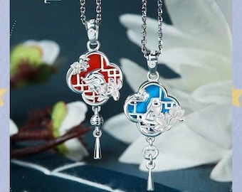 Grandmaster of Demonic Cultivation Wei Wuxian Lan Wangji Necklace, MDZS Anime Jewelry, Valentine's Day Gift for Friends, Niche Otaku Merch