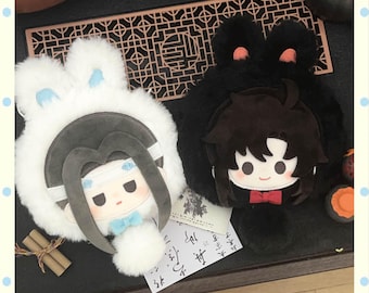 The Founder of Diabolism Plush Wallet, Wei Wuxian Lan Wangji 12cm Coin Pouch, MDZS Anime Bunny Pouch for Fans