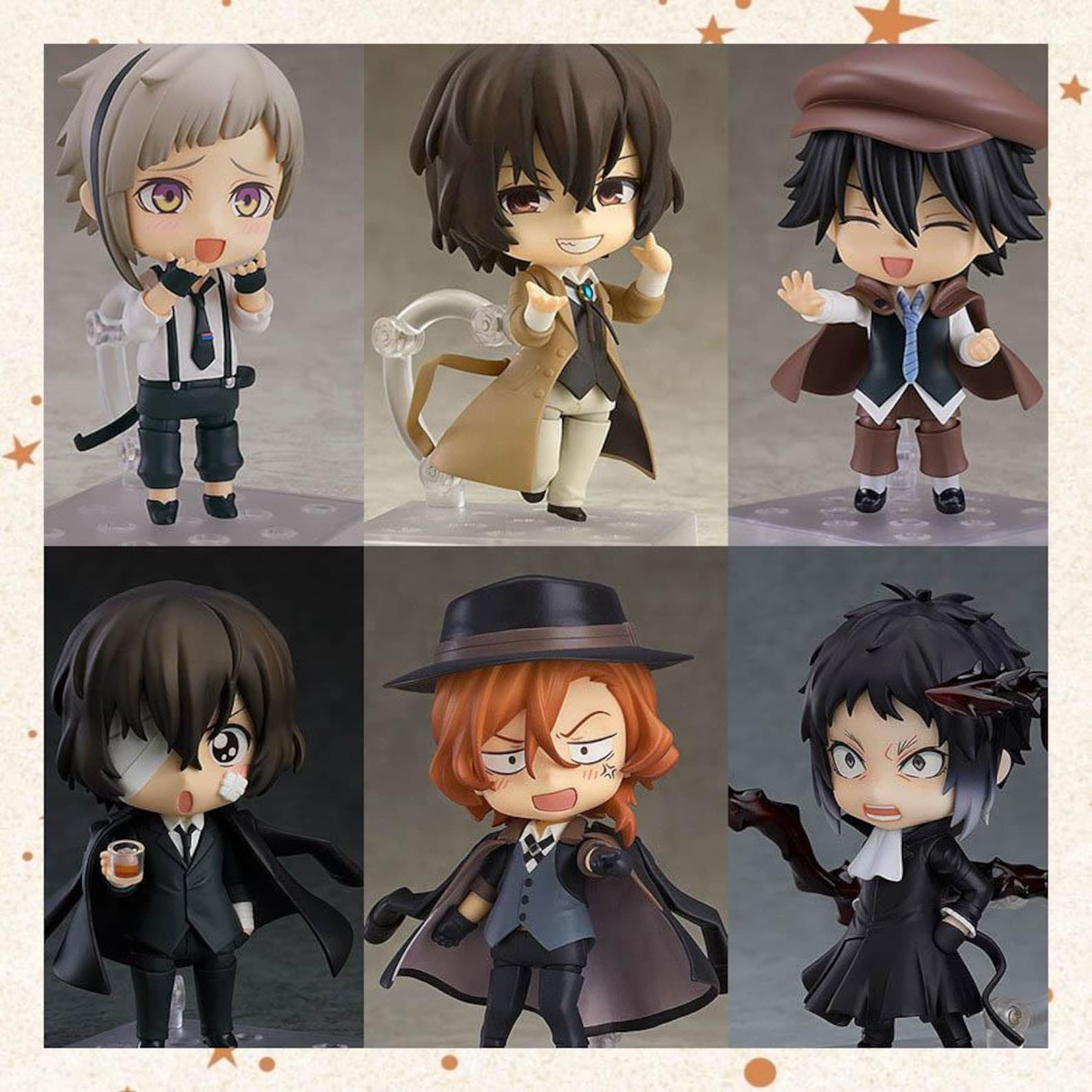 Bungo Stray Dogs Nendoroid Style 10cm Figure - Dazai, Chuuya, 文豪ストレイ ...