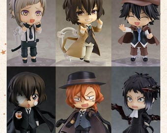 Bungo Stray Dogs Nendoroid Style 10cm Figure - Dazai, Chuuya, 文豪ストレイドッグス Atsushi, Ranpo Q-version Action Figure, BSD Anime Collectible Model
