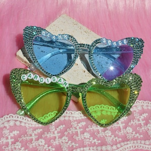 Diamond chain glasses, Hen Party,Party Glasses,CUSTOMIZABLE Sunglasses,Personalised Sunglasses,Concerts,sparkle glasses,Birthday,Custom