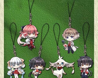 Wuthering Waves WUWA 4cm Acrylic Chibi Mobile Phone Chain Chisa Brandt Xiangli Yao Jinhsi Shorekeeper
