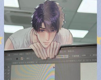 Love and Deep Space Caleb Acrylic PP Clip, Caleb Desktop Decoration 恋与深空