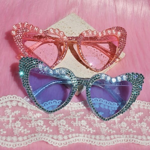 Personalised Sunglasses,Concerts,sparkle glasses,Birthday,Diamond chain glasses, Hen Party,Party Glasses,CUSTOMIZABLE Sunglasses,Custom