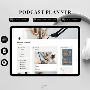 Notion-podcastplanner | Begripsjabloon | Notionplanner | Inhoudskalender | Podcastsjablonen | Marketingkalender | Contentplanner