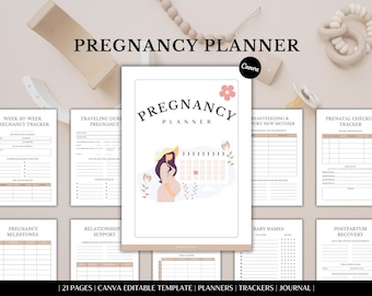 Pregnancy Planner|Pregnancy Journal|First Time Mom|Birth Plan Template|Birth Plan |Symptom Tracker|Pregnancy Calendar|Pregnancy Checklist