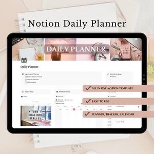 Daily Planner | Notion Template | Weekly Planner | Task Tracker | Notion Life Planner | Digital Planner 2025|Notion Planner|Notion Templates