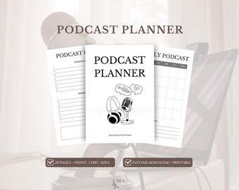 Podcast Planner | Content Calendar, Episode Tracker (Printable PDF)