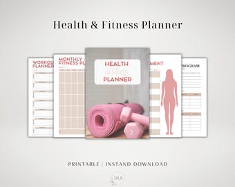 Fitness Planner |Workout Planner|Weight Loss Tracker|Fitness Journal|Fitness Tracker|Weight loss Journal|Wellness Journal|Workout Tracker|