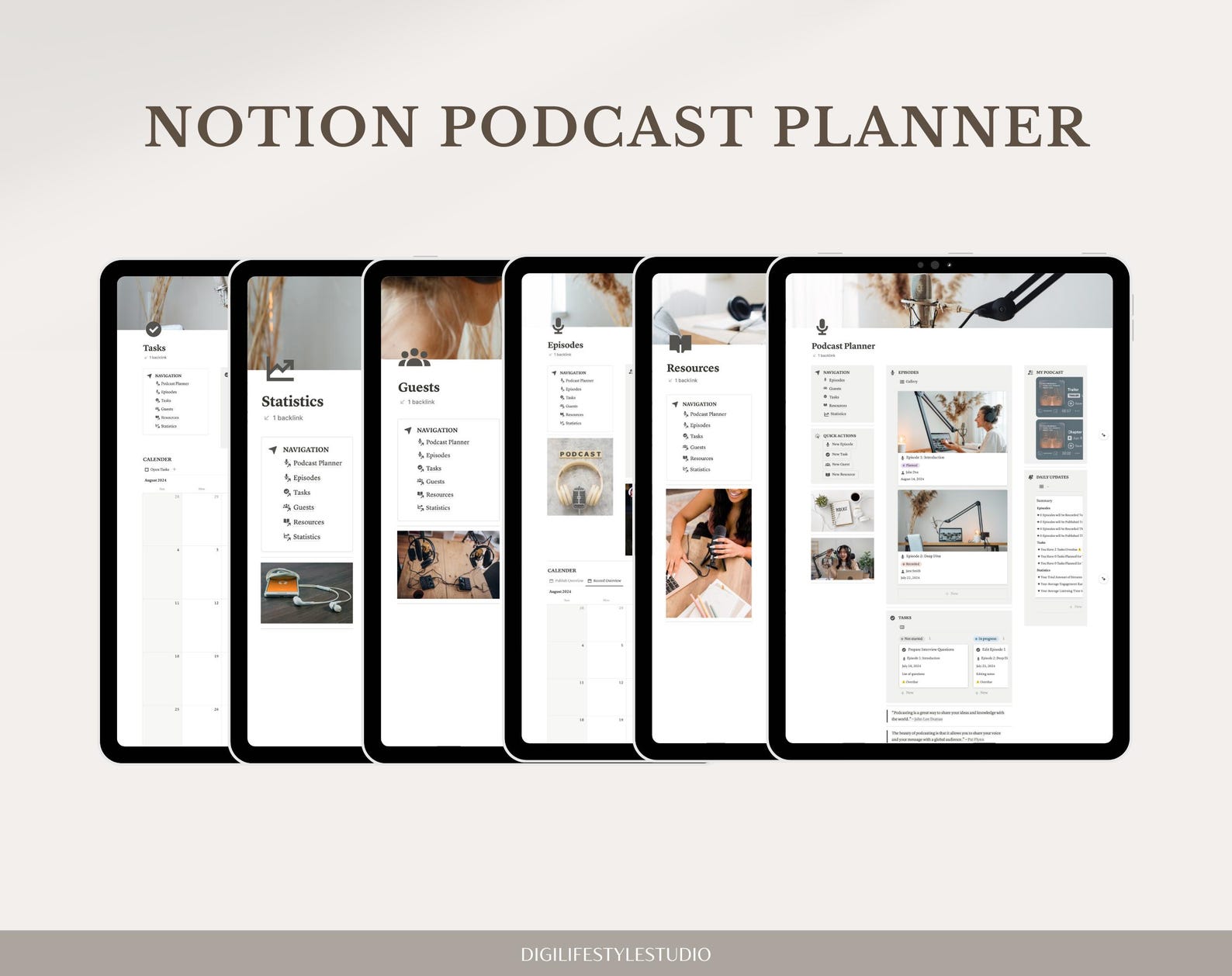 Notion Podcast Planner | Notion Template | Notion Planner | Content ...