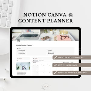 Content Planner | Notion Template | Content Calendar | Social Media Planner | Notion Templates | Instagram Planner | Notion Planner | Canva