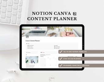 Content Planner | Notion Template | Content Calendar | Social Media Planner | Notion Templates | Instagram Planner | Notion Planner | Canva