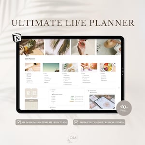 Notion Life Planner | Notion Templates | Vision Board | Task Tracker | Notion Planner | Goal Widget | Travel Itinerary | Workout Planner |
