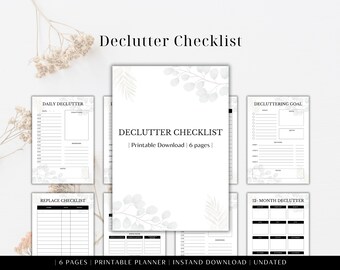 Declutter Checklist | Cleaning Checklist | Cleaning Schedule | Cleaning Planner |Cleaning Business | Cleaning | Life Planner| Moving Planner