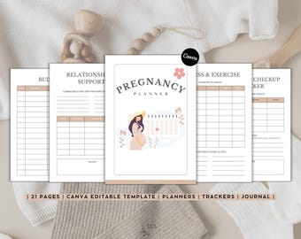 Pregnancy Planner|Pregnancy Journal|First Time Mom|Birth Plan Template|Birth Plan |Symptom Tracker|Pregnancy Calendar|Pregnancy Checklist