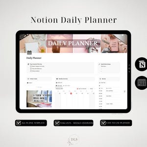 Daily Planner | Notion Template | Weekly Planner | Task Tracker | Notion Life Planner | Digital Planner 2025|Notion Planner|Notion Templates
