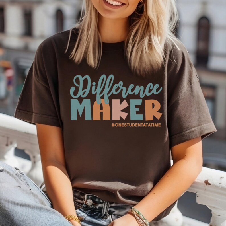 Difference maker teacher shirt for gifted teacher personalized