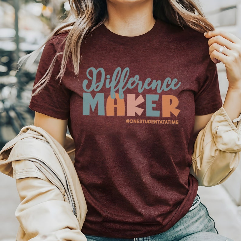 Difference maker teacher shirt for gifted teacher personalized