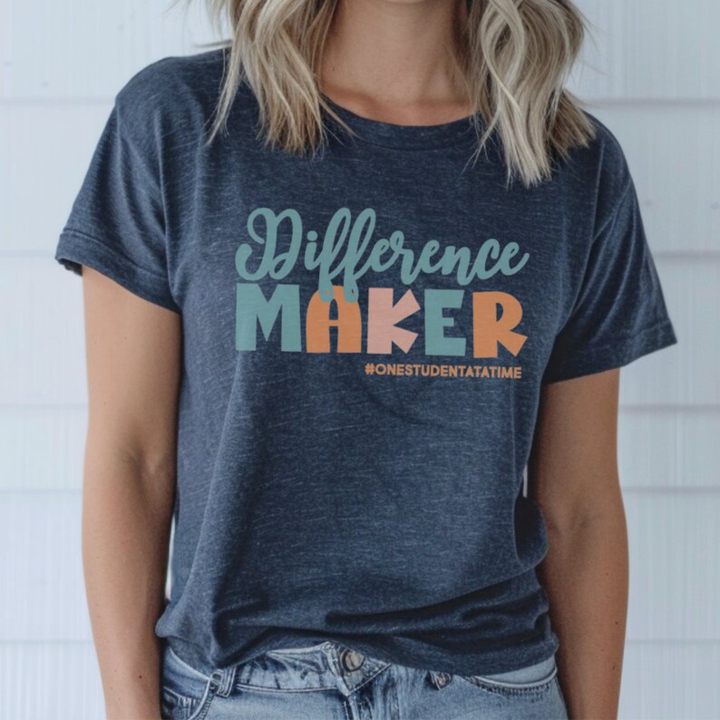 Difference maker teacher shirt for gifted teacher personalized