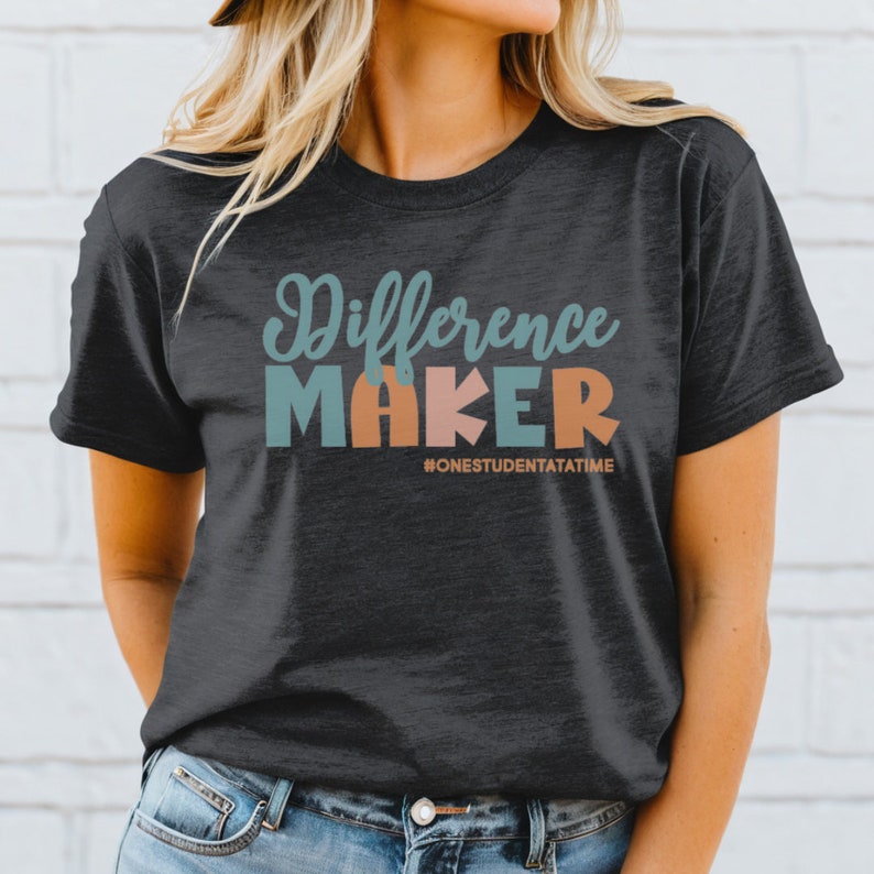 Difference maker teacher shirt for gifted teacher personalized