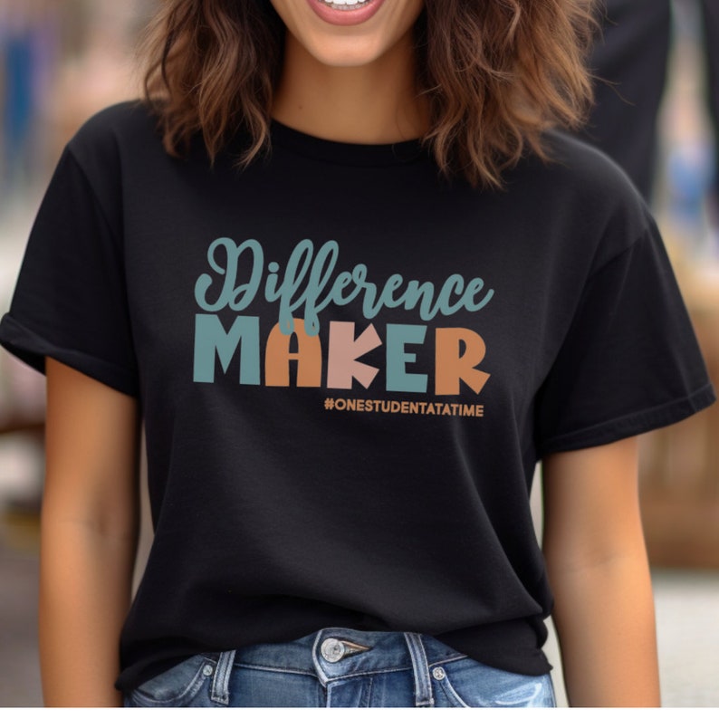 Difference maker teacher shirt for gifted teacher personalized