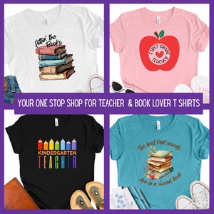 Firstieland teacher t shirts and book lover shirts