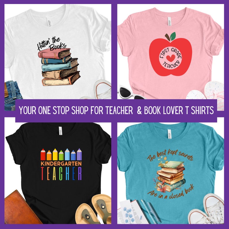 Firstieland teacher t shirts and book lover shirts