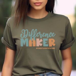 Difference maker teacher shirt for gifted teacher personalized