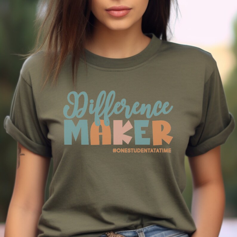 Difference maker teacher shirt for gifted teacher personalized