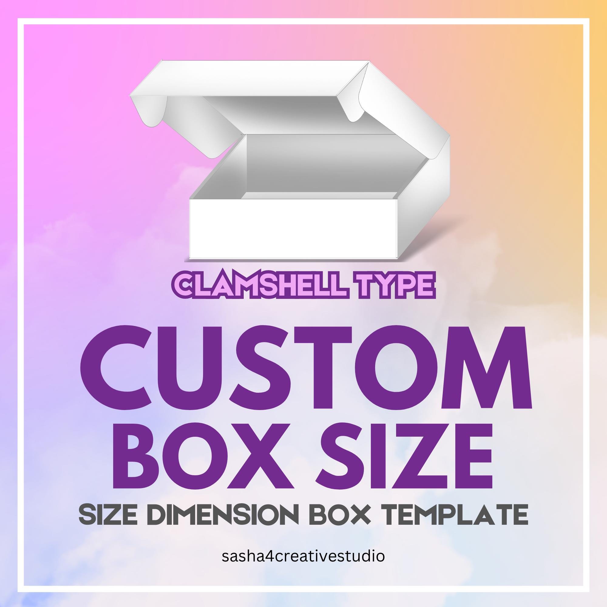 Mailer Box, Custom Size Box Dimension, Svg File, Png, Clamshell Type ...