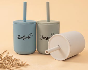 Custom Sippy Cup,Baby silicone sippy Cup,Engraved Sippy cup, Toddler Silicone Cup ,Silicone Baby Cup with Name,Birthday Gift