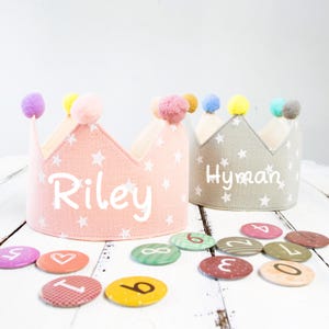 Personalized Crown for Baby and Children's Birthdays,Party Hat,Souvenir for First Birthday and Special Occasions, Child Birthday Crown