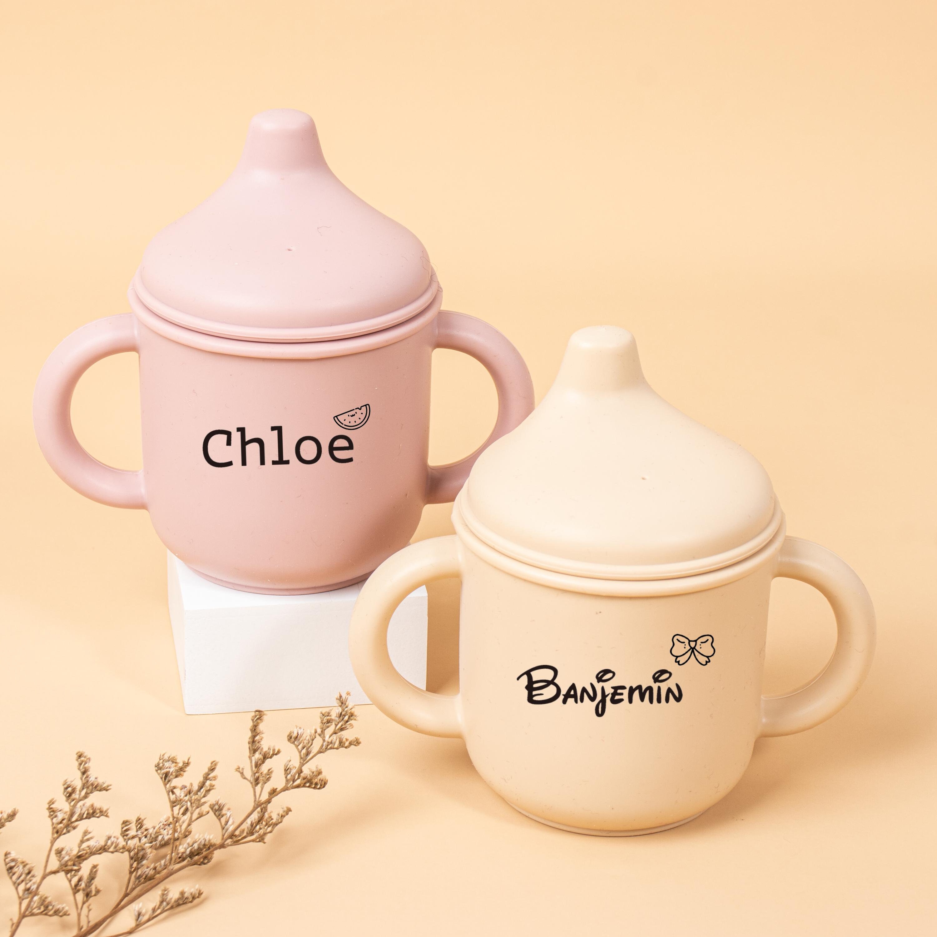 Custom Engraved sippy cup, Baby silicone sippy Cup,Toddler Silicone Cup,Silicone Baby Cup with Name,Toddler Training Cup,Birthday Gift