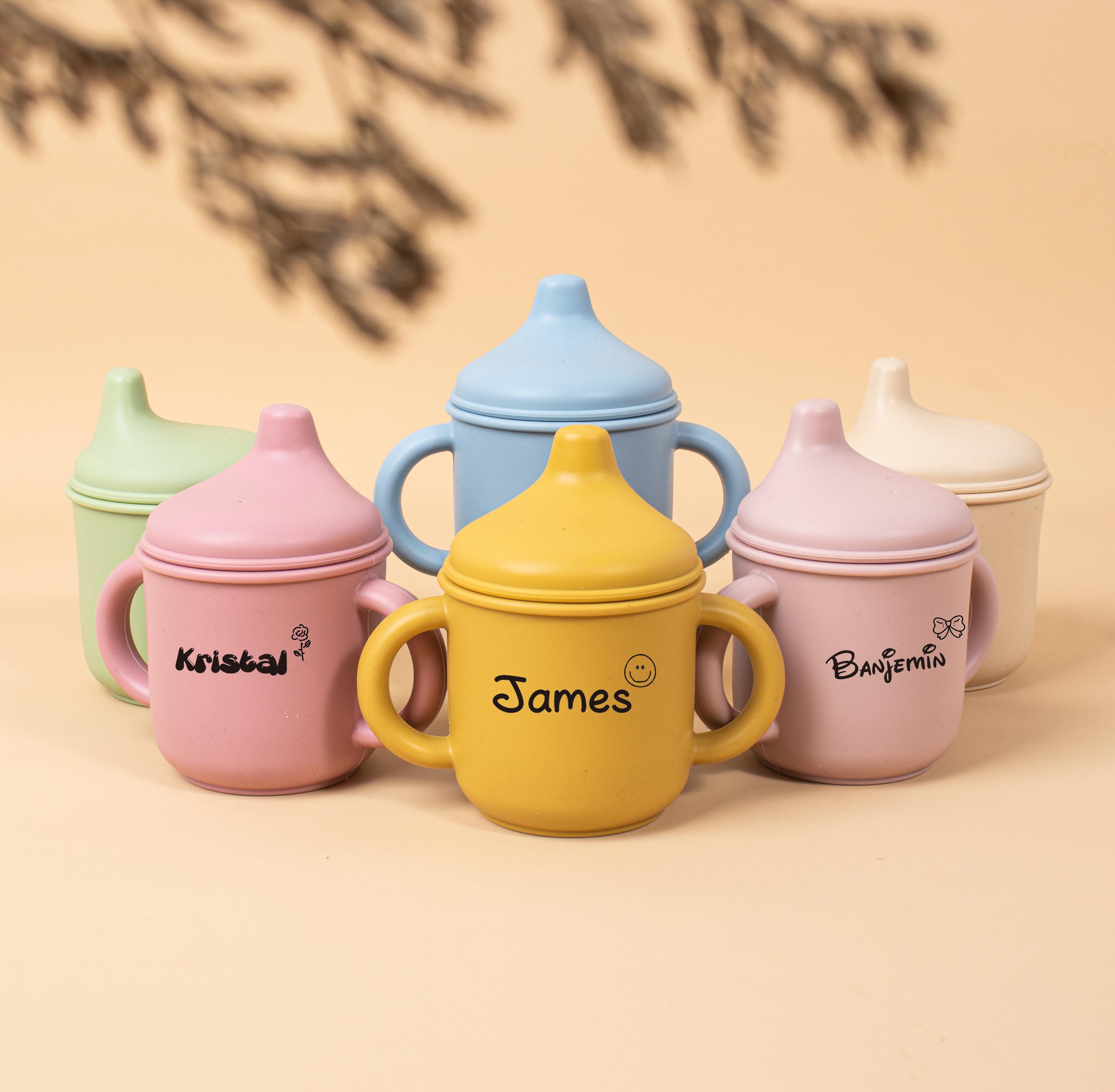 Custom Toddler Silicone Cup ,Silicone Baby Cup with Name,Baby silicone sippy Cup,Engraved sippy cup, Toddler Training Cup,Birthday Gift